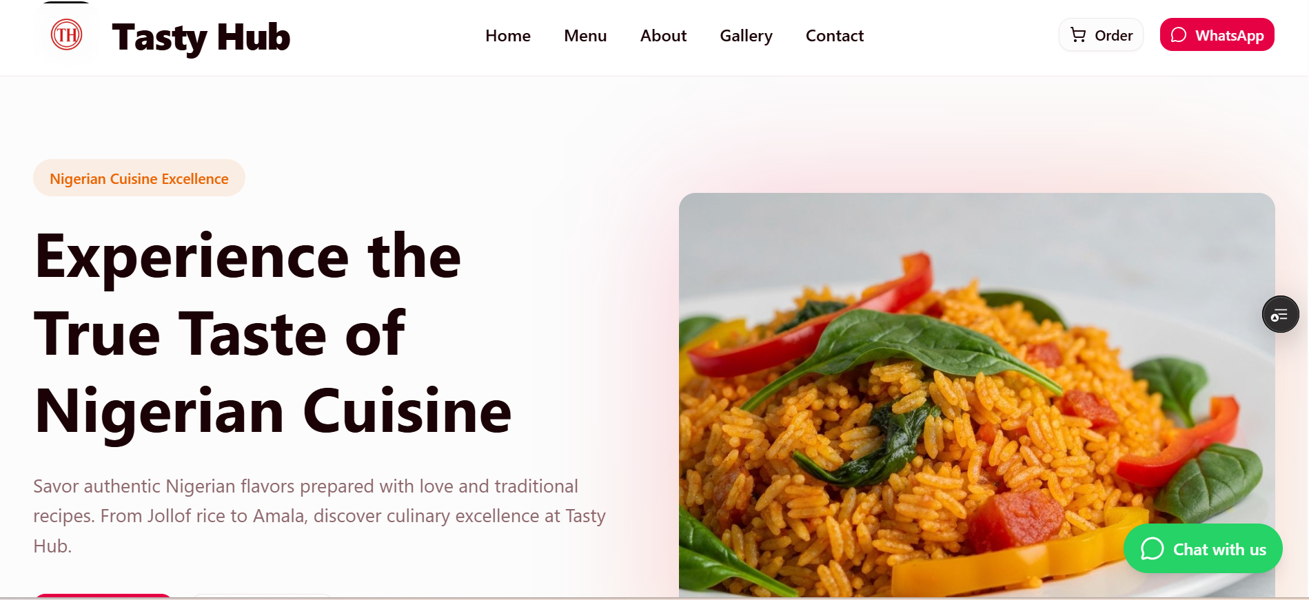 Tasty Hub Restaurant Website